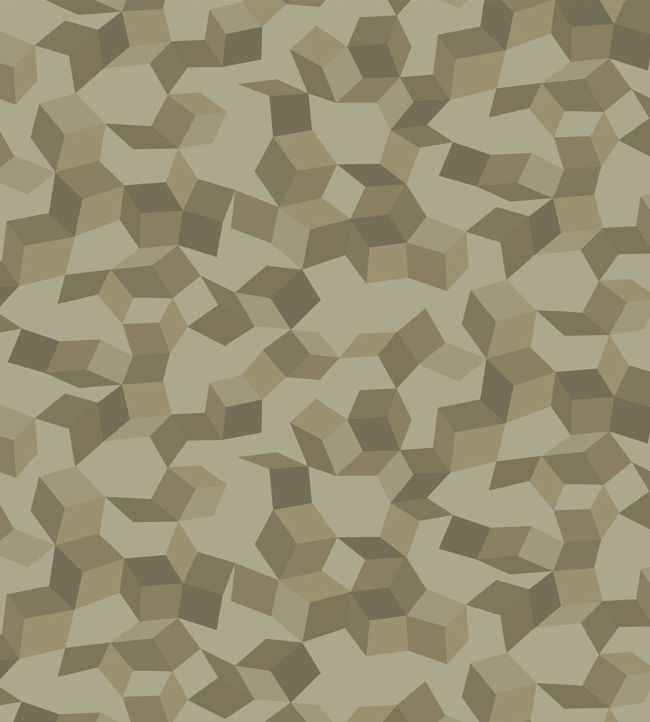 Ingot Wallpaper - Metallic Gilvers on Soft Olive - 107/5024 - Cole & Son - Premier Wallcovering