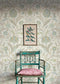 Ipek Damask Wallpaper - Ceramic - Lewis & Wood - Premier Wallcovering