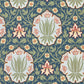 Iris & Rose Wallpaper - Indigo/Thyme - Morris & Co - 217568 - Premier Wallcovering