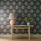 Iris & Rose Wallpaper - Indigo/Thyme - Morris & Co - 217568 - Premier Wallcovering