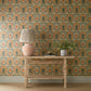 Iris & Rose Wallpaper - Indigo/Crimson - Morris & Co - 217566 - Morris Wallpaper