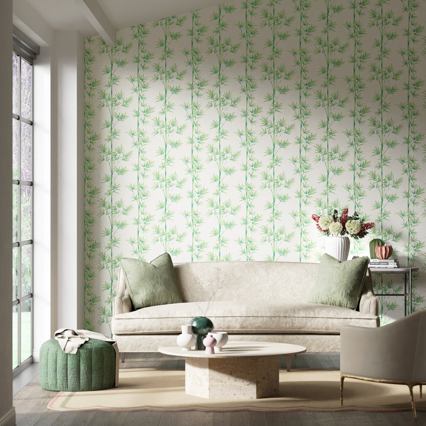 Isabella Wallpaper - Porcelain/Bamboo - Harlequin - HDHW112915