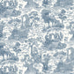 Islet Hoping Toile Wallpaper - Blue - Josephine Munsey - JMW-103811 - Premier Wallcovering
