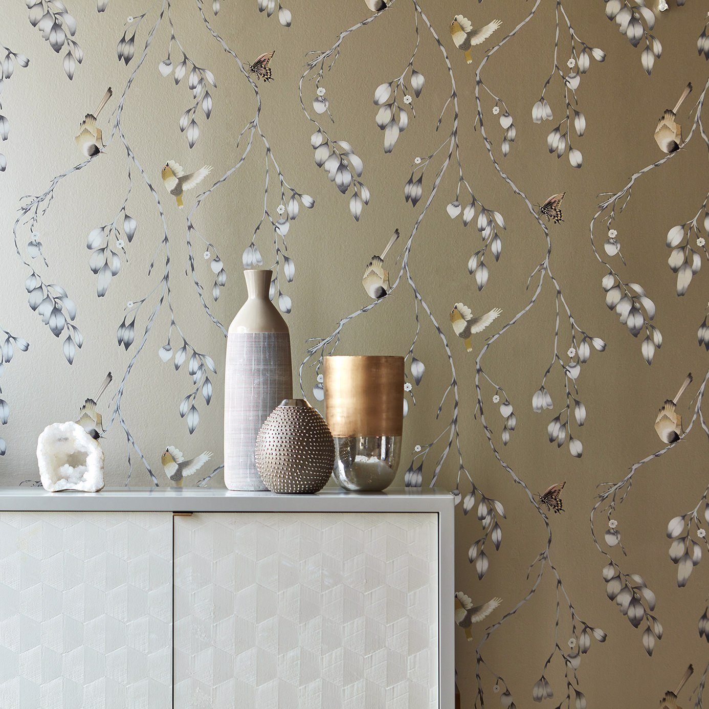 Iyanu Wallpaper - Linen/Blush - Harlequin - HZAP111769