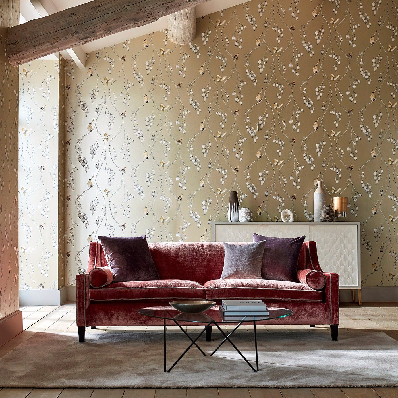 Iyanu Wallpaper - Linen/Blush - Harlequin - HZAP111769