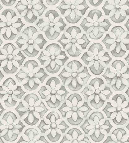 Jali Trellis Wallpaper - Soot & Snow - 113/5013 - Cole & Son - Premier Wallcovering