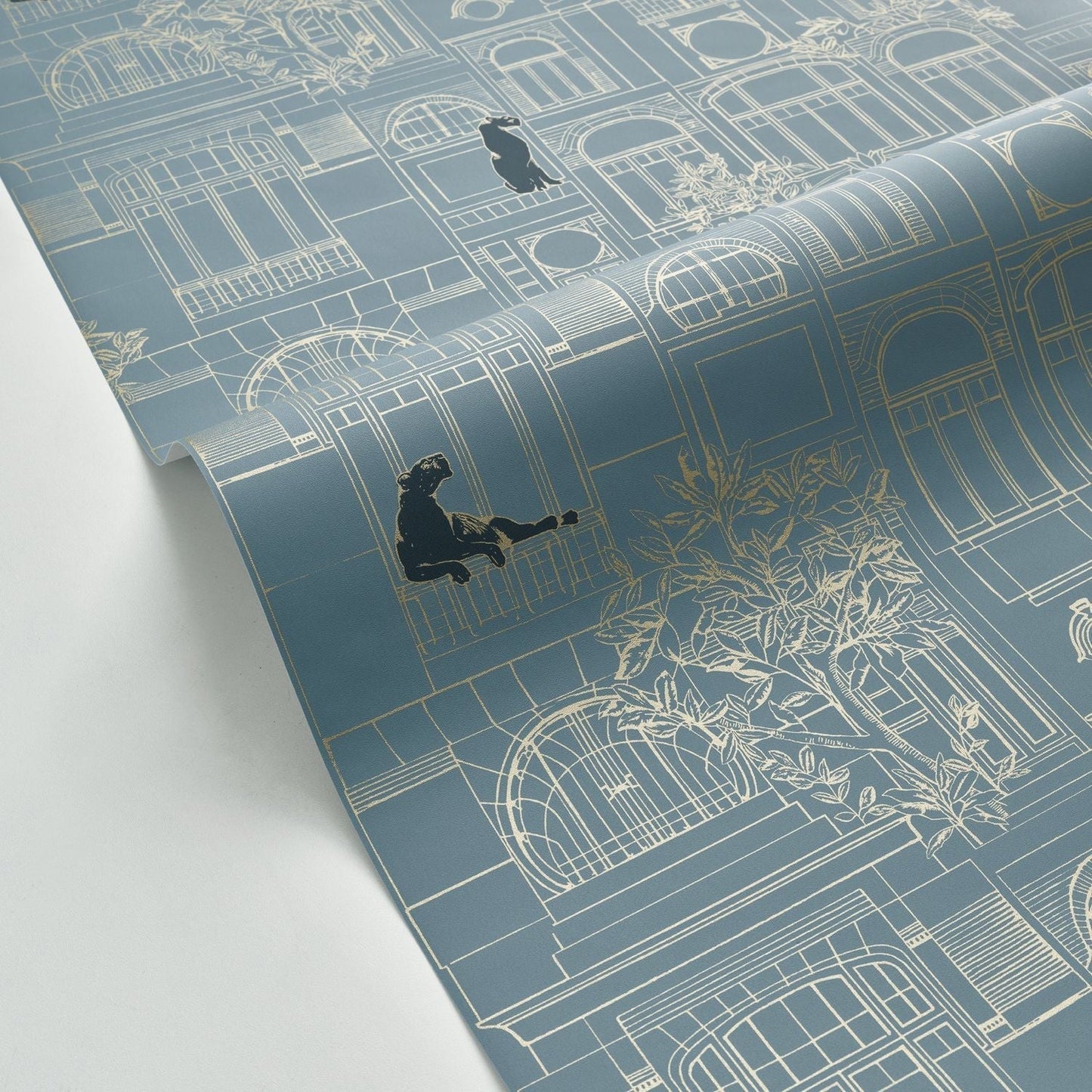 James Wallpaper - Bleu Paon - Caselio - 103786286