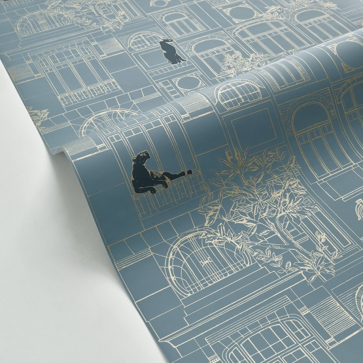 James Wallpaper - Bleu Paon - Caselio - 103786286