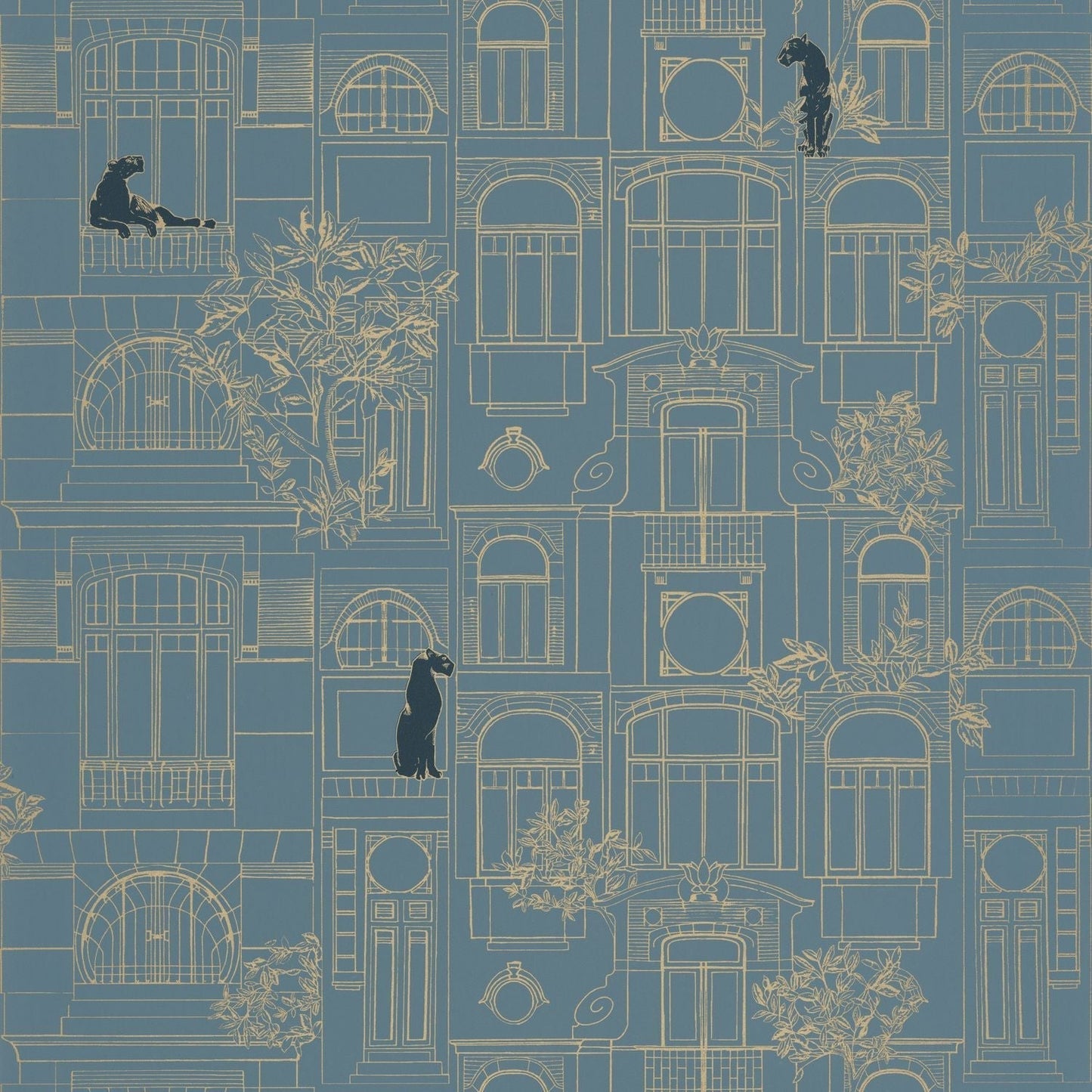 James Wallpaper - Bleu Paon - Caselio - 103786286