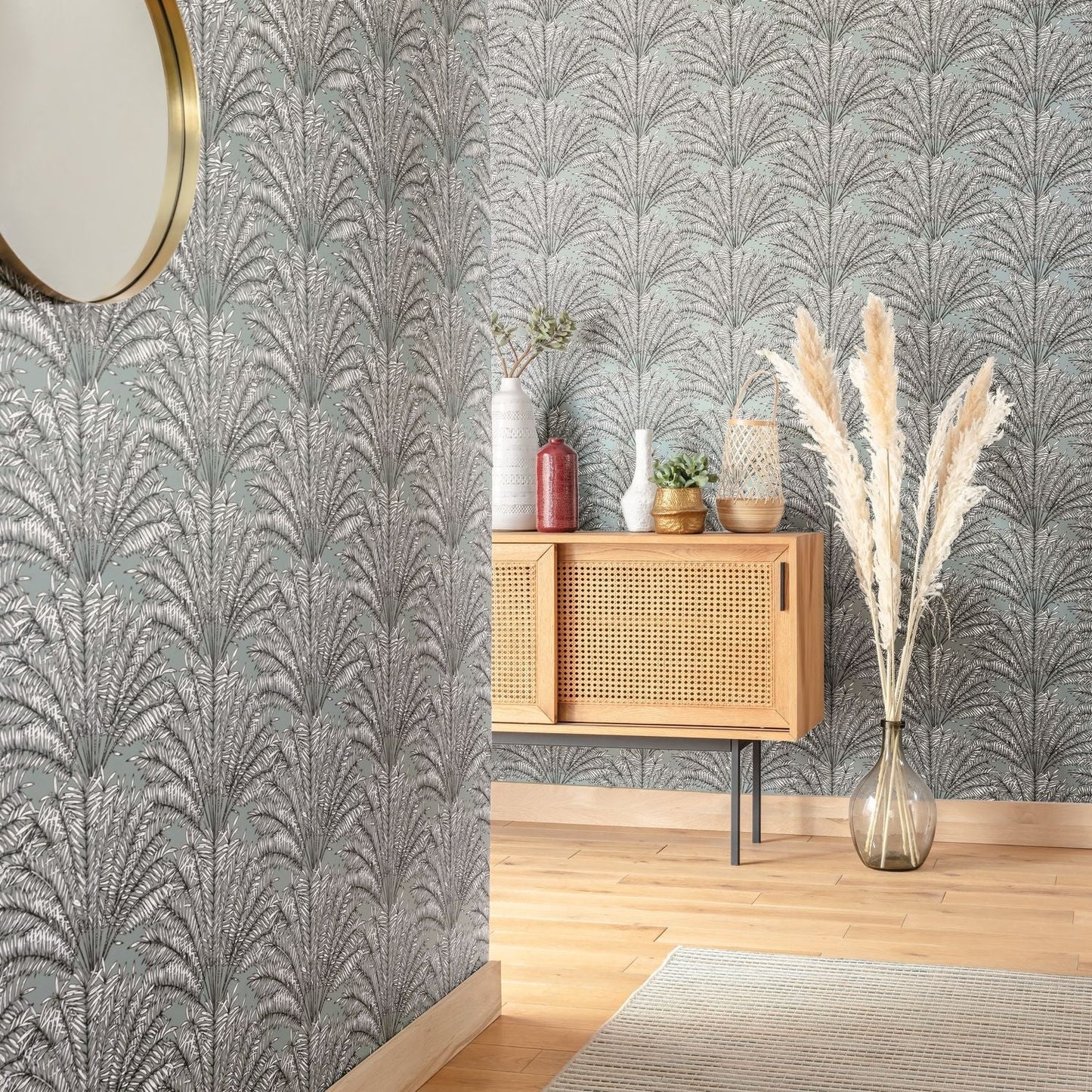 Jardin D'alhambra Wallpaper - Vert De Gris - Caselio - 103027058