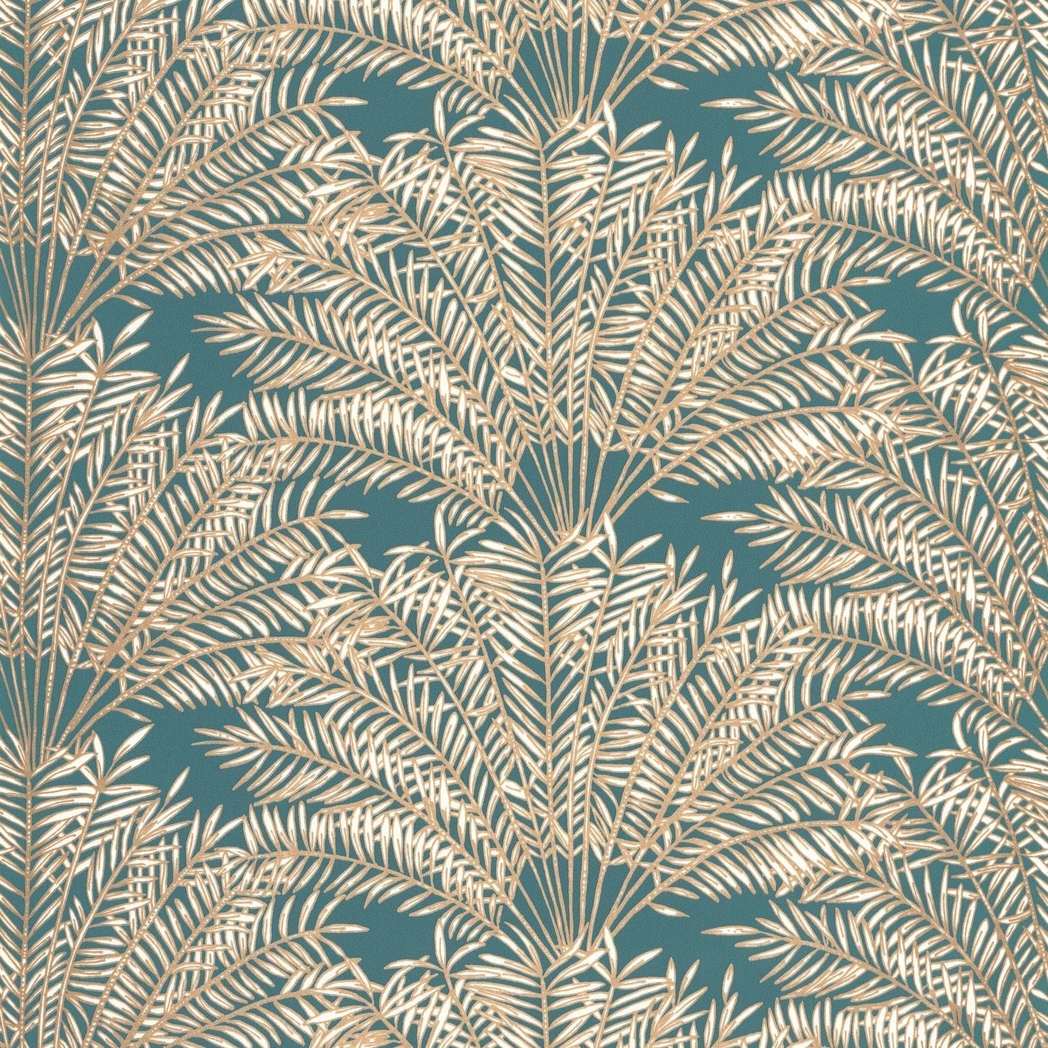 Jardin D'alhambra Wallpaper - Bleu Canard - Caselio - 103026278