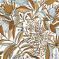 Jardin De Bel Air Wallpaper - Blanc Orange Bleu - Caselio - 103012479