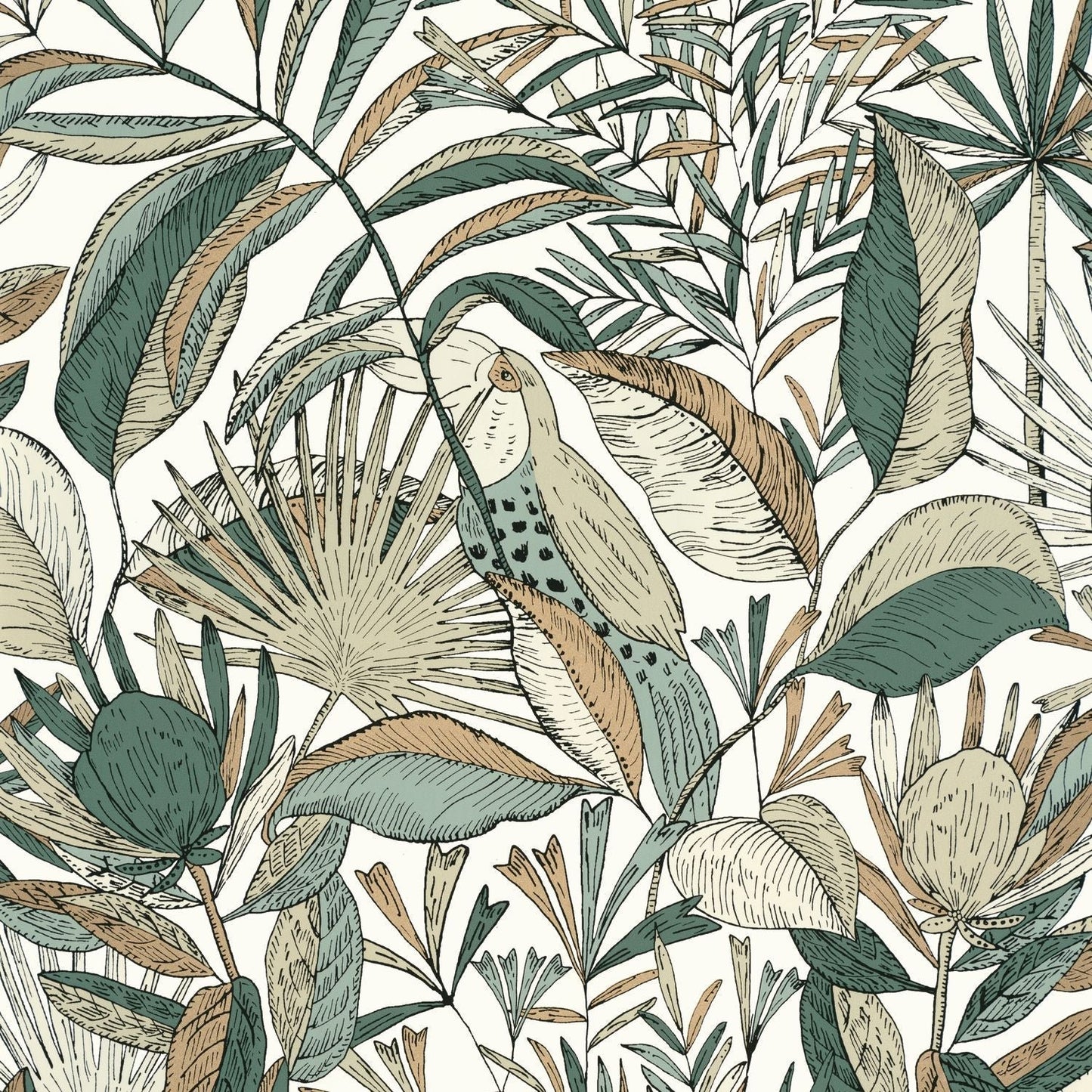 Jardin De Bel Air Wallpaper - Blanc - Caselio - 103017189