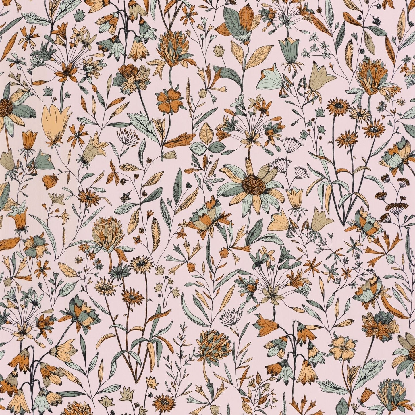 Jardin De Giverny Wallpaper - Rose Orange - Caselio - 103004345