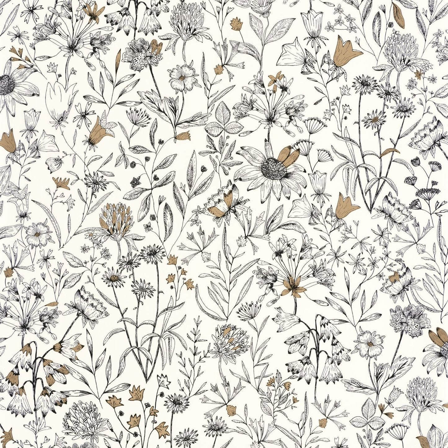 Jardin De Giverny Wallpaper - Blanc Noir - Caselio - 103000215