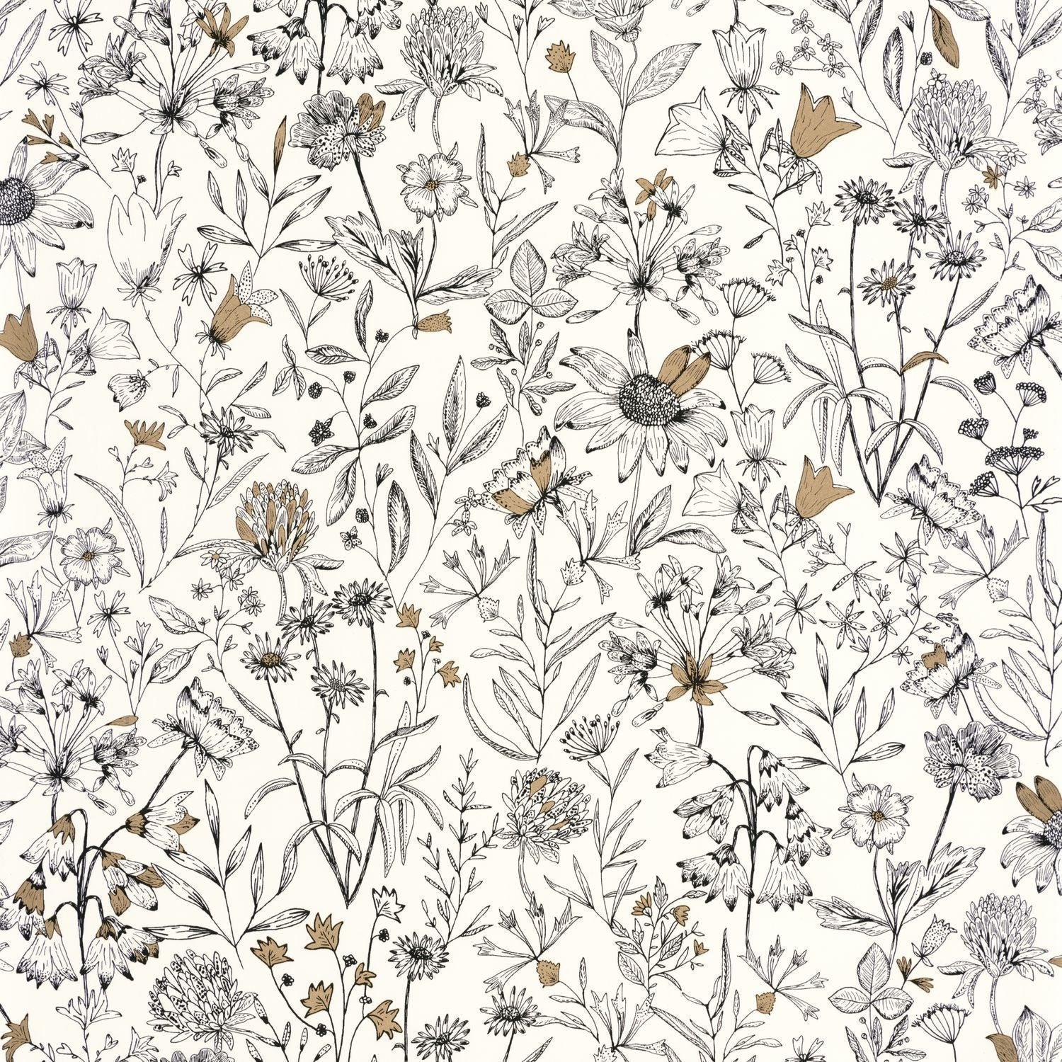 Jardin De Giverny Wallpaper - Blanc Noir - Caselio - 103000215