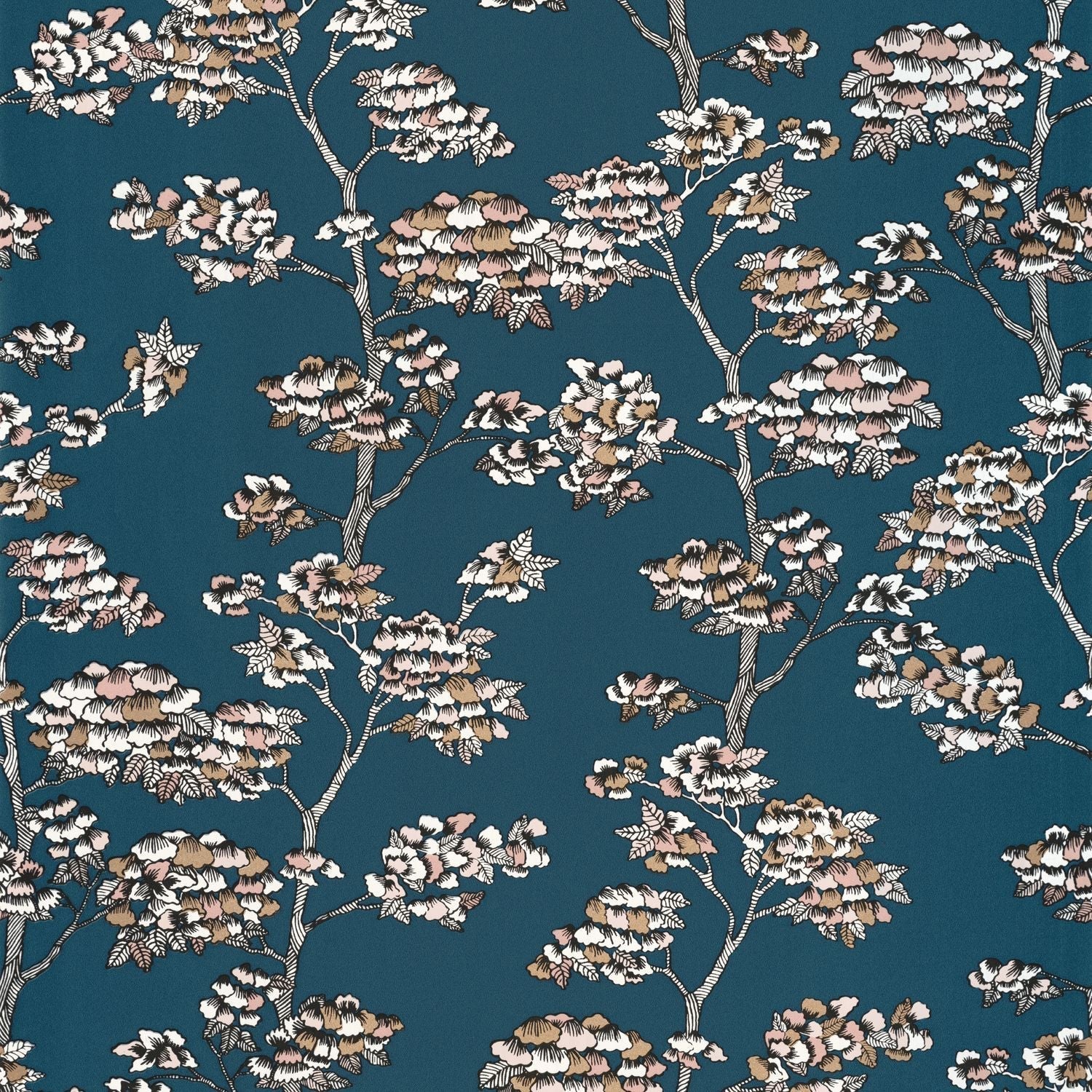 Jardin De Kyoto Wallpaper - Bleu Nuit - Caselio - 102996252