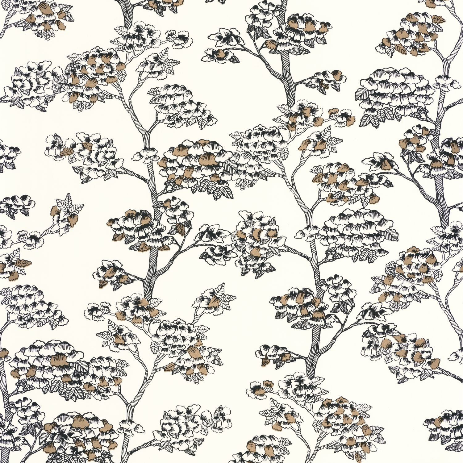 Jardin De Kyoto Wallpaper - Blanc Noir - Caselio - 102990922