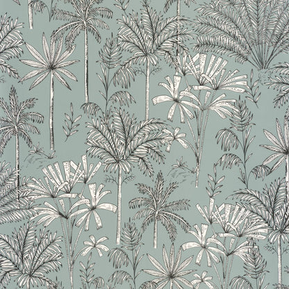 Jardin De Marrakech Wallpaper - Vert De Gris - Caselio - 103037031