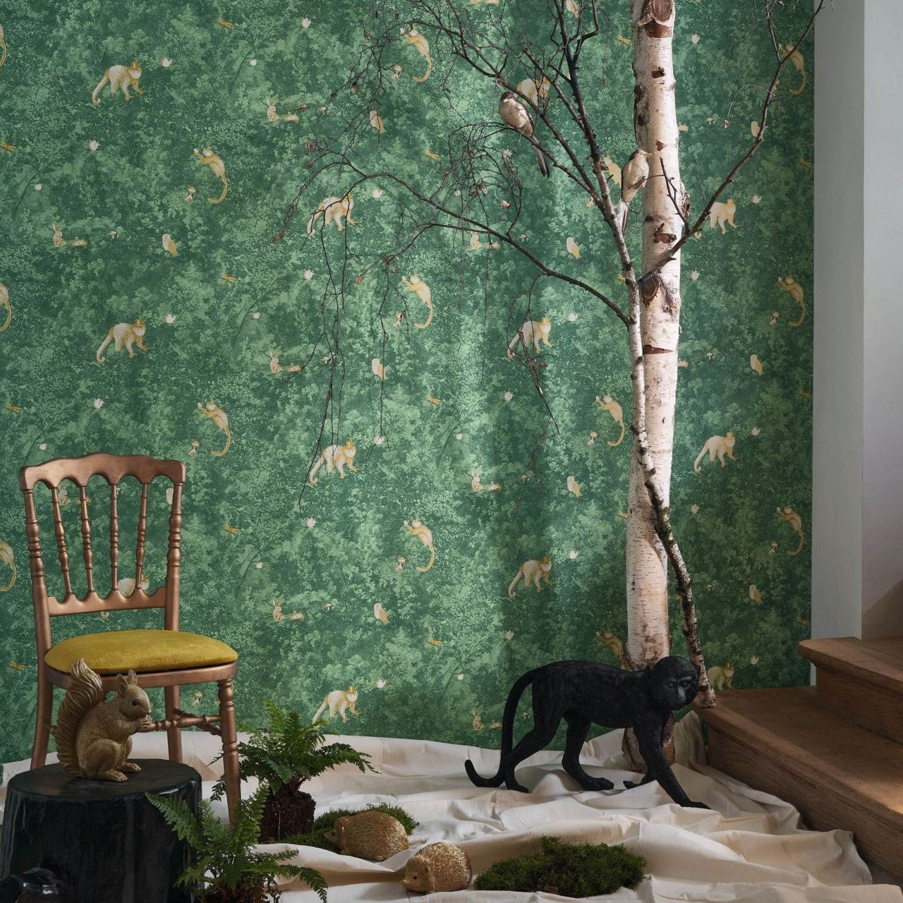 Jardin Des Merveilles Voyage Onirique Wallpaper - Vert Foret - Casadeco - 87257803 - Premier Wallcovering