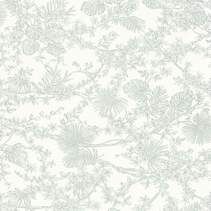Jardin Des Plantes Les Belles Toiles De Jouy Wallpaper - Vert - Casadeco - 87957109 - Premier Wallcovering