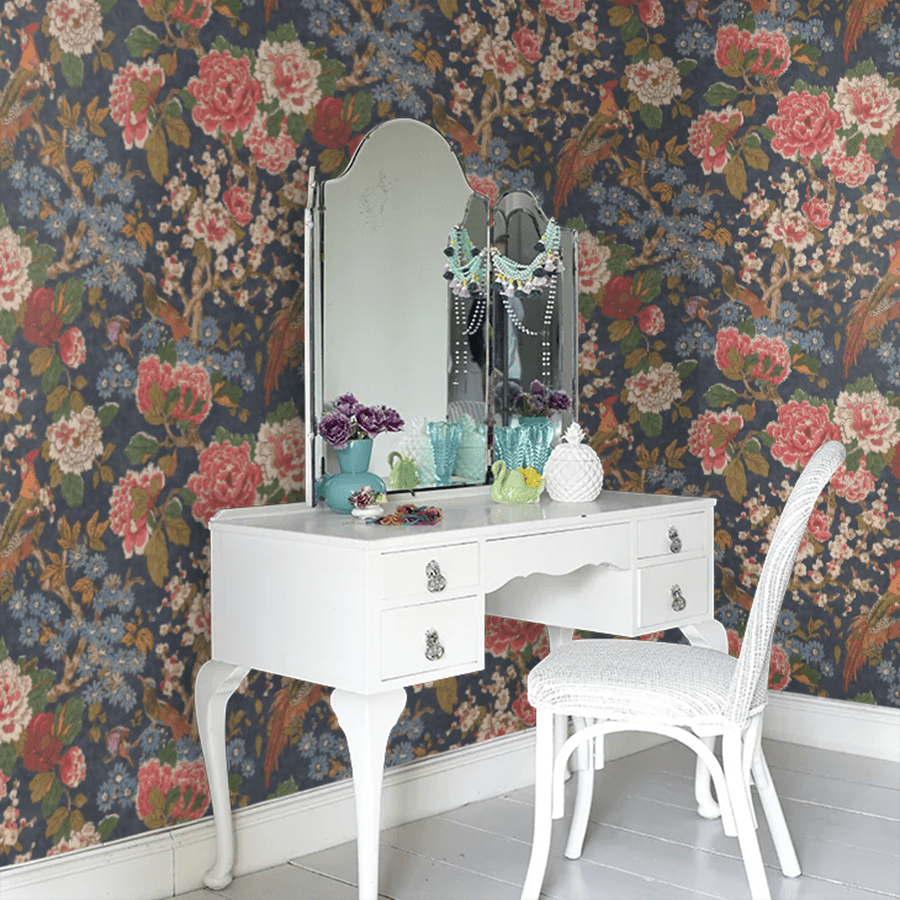 Jardine Wallpaper - Navy - Colefax & Fowler - W7003/01 - Premier Wallcovering