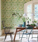 Jasmine & Serin Symphony Wallpaper - Chartreuse & Olive Green on White - 117/10031 - Cole & Son