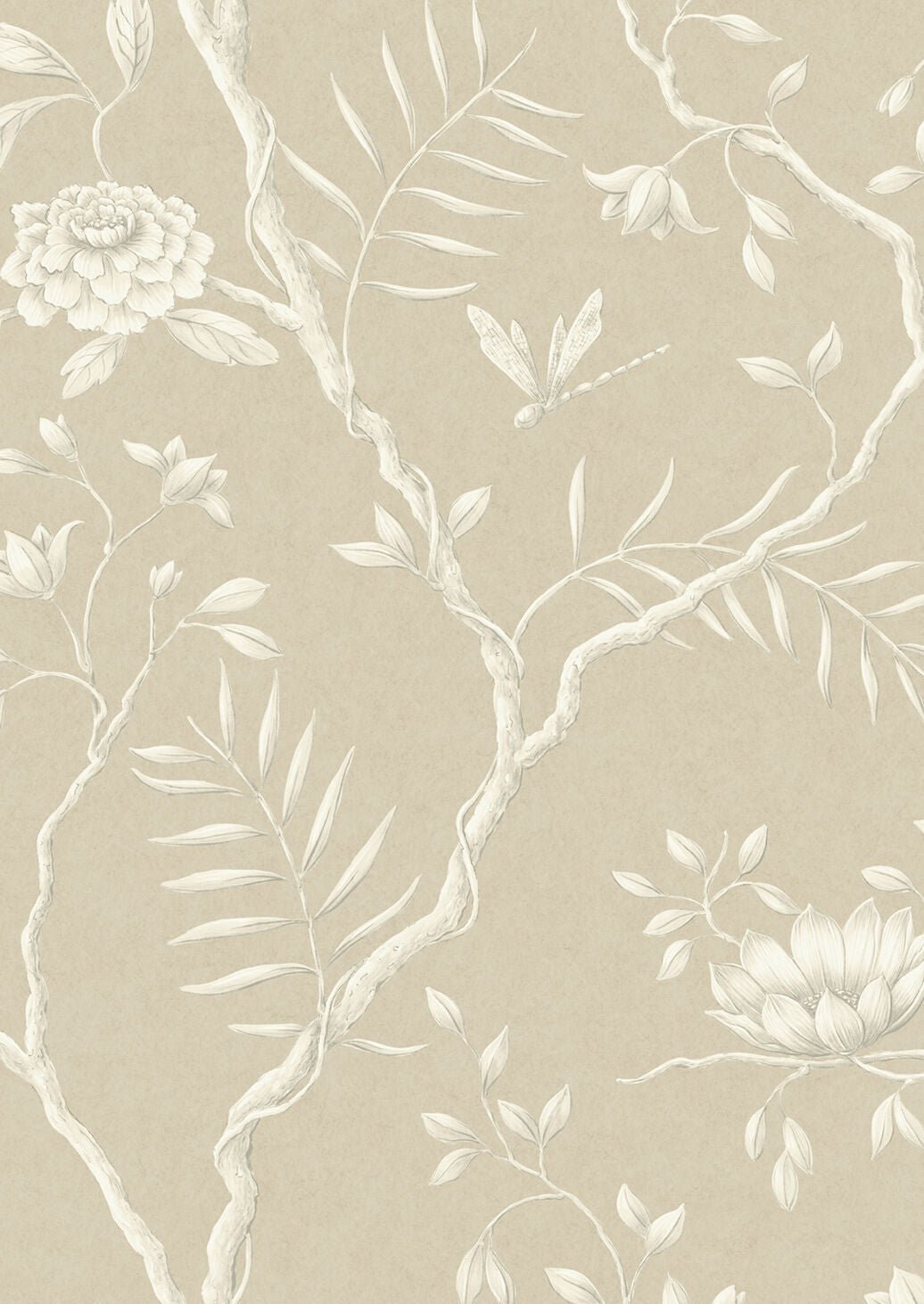 Jasper Peony Wallpaper - Parchment - Lewis & Wood - Premier Wallcovering