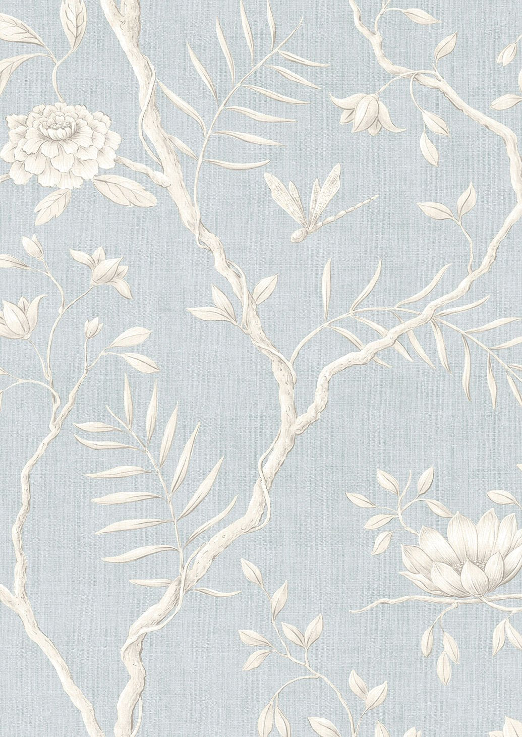 Jasper Peony Wallpaper - Ciel - Lewis & Wood - Premier Wallcovering