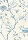 Jasper Peony Wallpaper - China Blue - Lewis & Wood - Premier Wallcovering