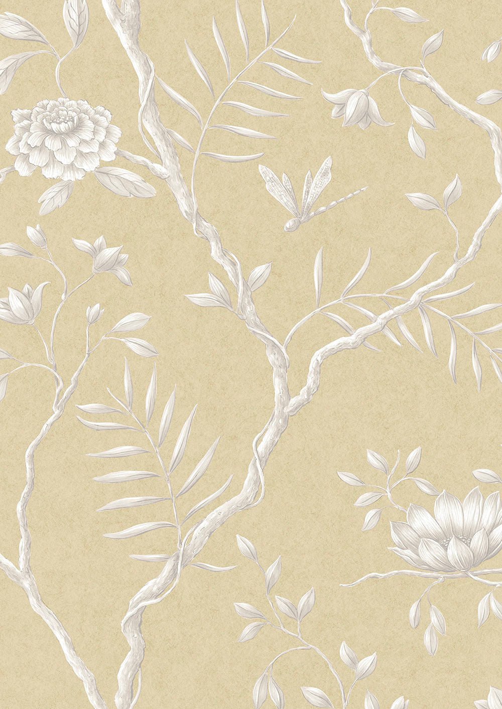Jasper Peony Wallpaper - Barley - Lewis & Wood - Premier Wallcovering