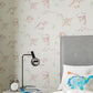 Jolly Jurassic Wallpaper - Strawberry Emerald & Neutral - HLTF112654 - Harlequin 