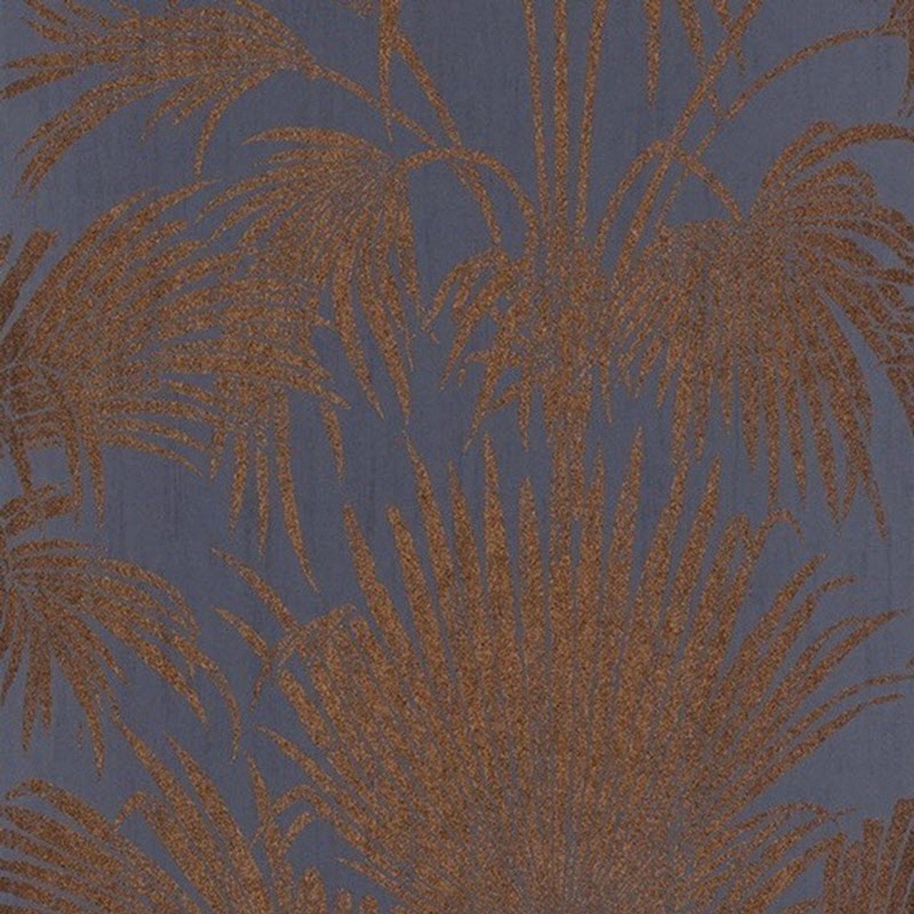 Josephine Belle Epoque Wallpaper - Foil Bleu And Cuivre - Casadeco - 82246415 - Premier Wallcovering