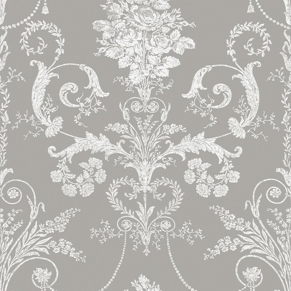 Josette Wallpaper - Steel - Laura Ashley - 113383 - Premier Wallcovering