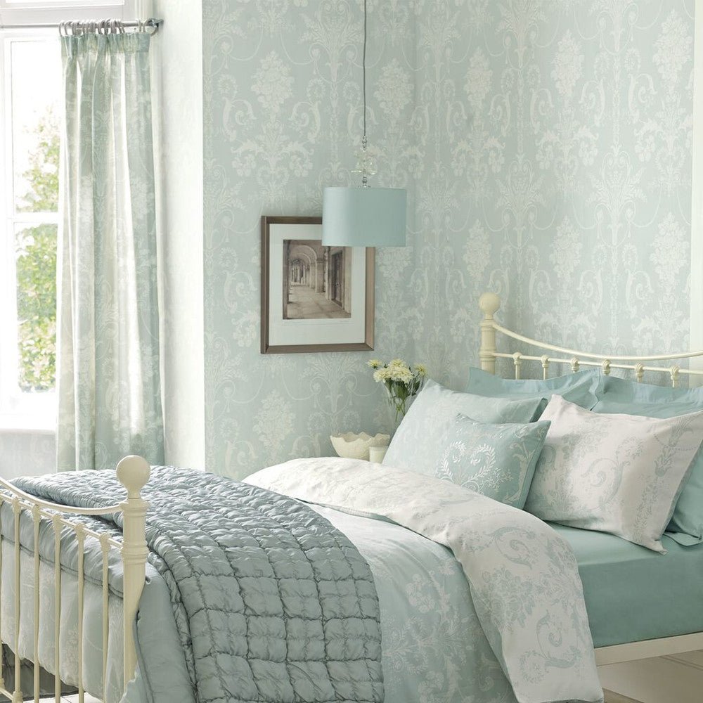 Josette Wallpaper - Duck Egg - Laura Ashley - 113380 - Premier Wallcovering