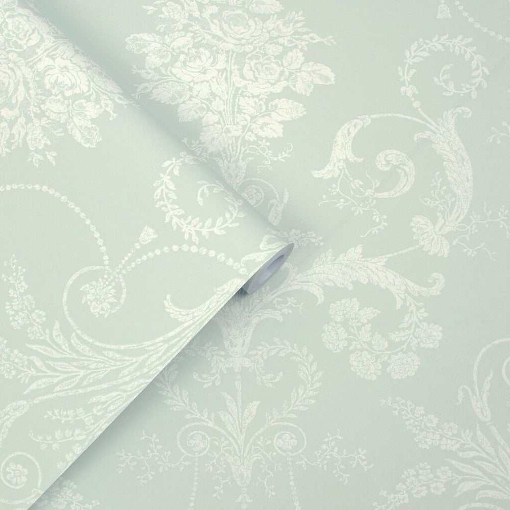 Josette Wallpaper - Duck Egg - Laura Ashley - 113380 - Premier Wallcovering