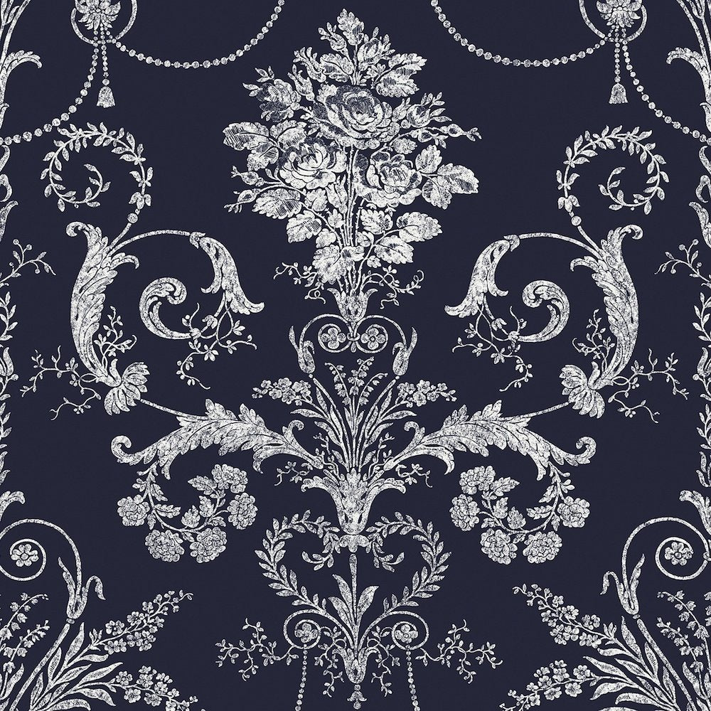 Josette Wallpaper - Midnight - Laura Ashley - 113386 - Premier Wallcovering