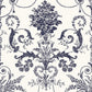Josette Wallpaper - Off White & Midnight - Laura Ashley - 113387 - Premier Wallcovering