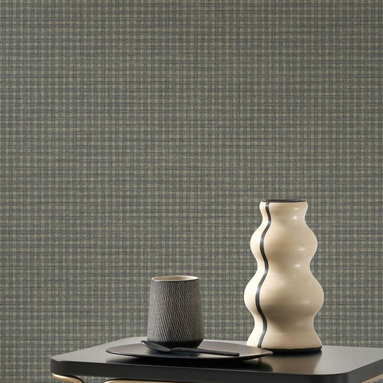 Jude Carnaby Street Wallpaper - Anthracite - Casadeco - 200552361 - Premier Wallcovering