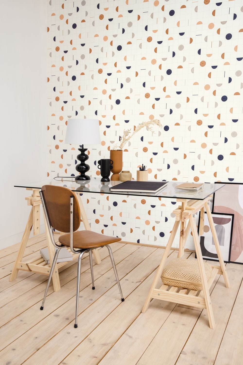 Jump Around Wallpaper - Bleu Minuit - Caselio - 102866125