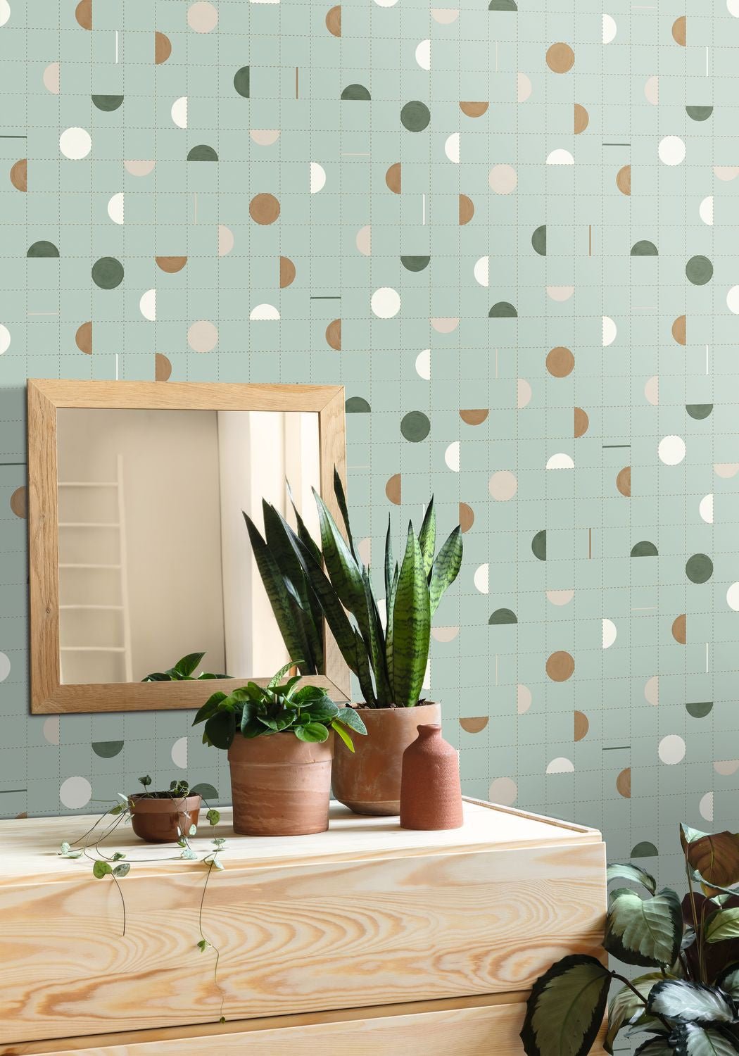 Jump Around Wallpaper - Kaki Bleu - Caselio - 102867062