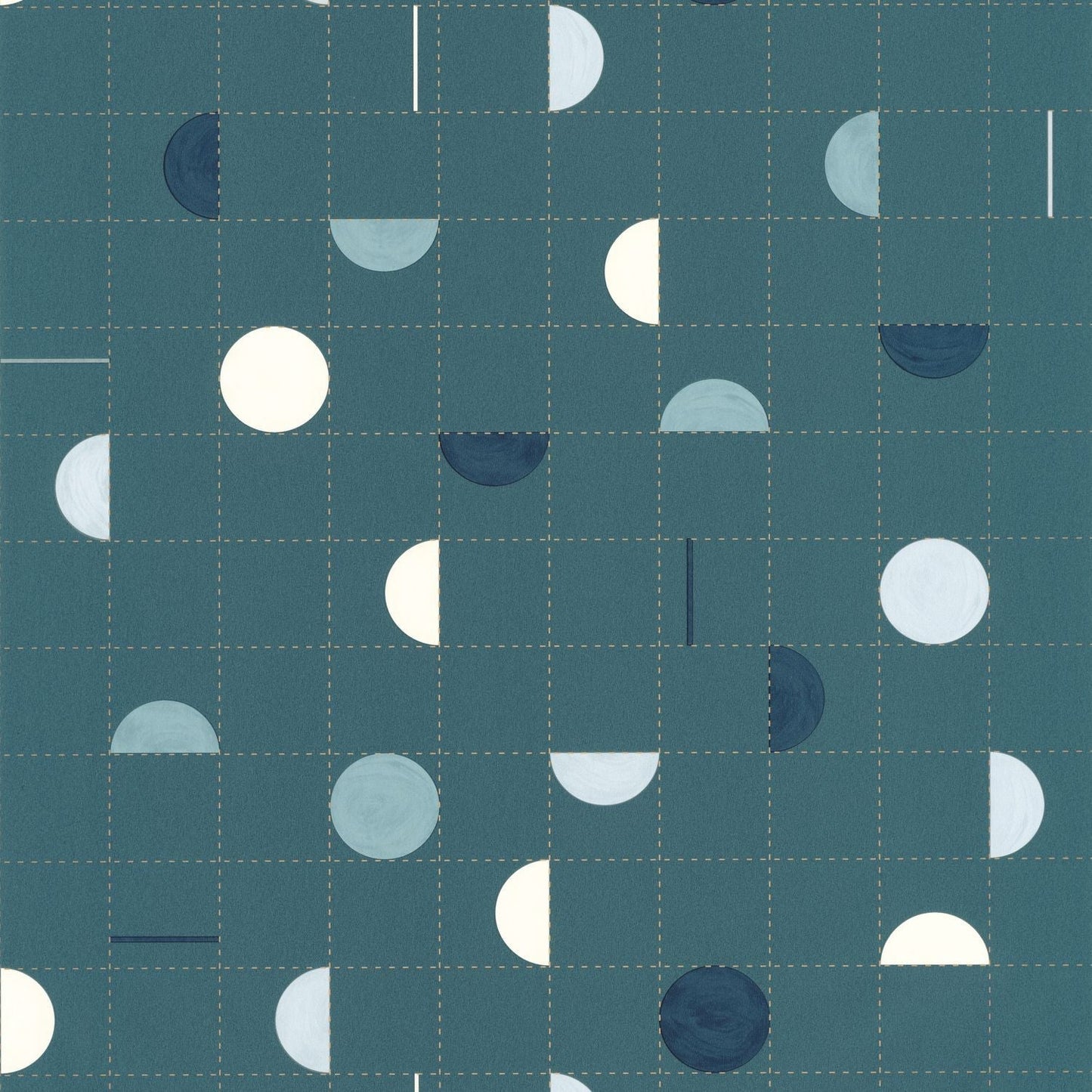 Jump Around Wallpaper - Bleu Canard - Caselio - 102866029