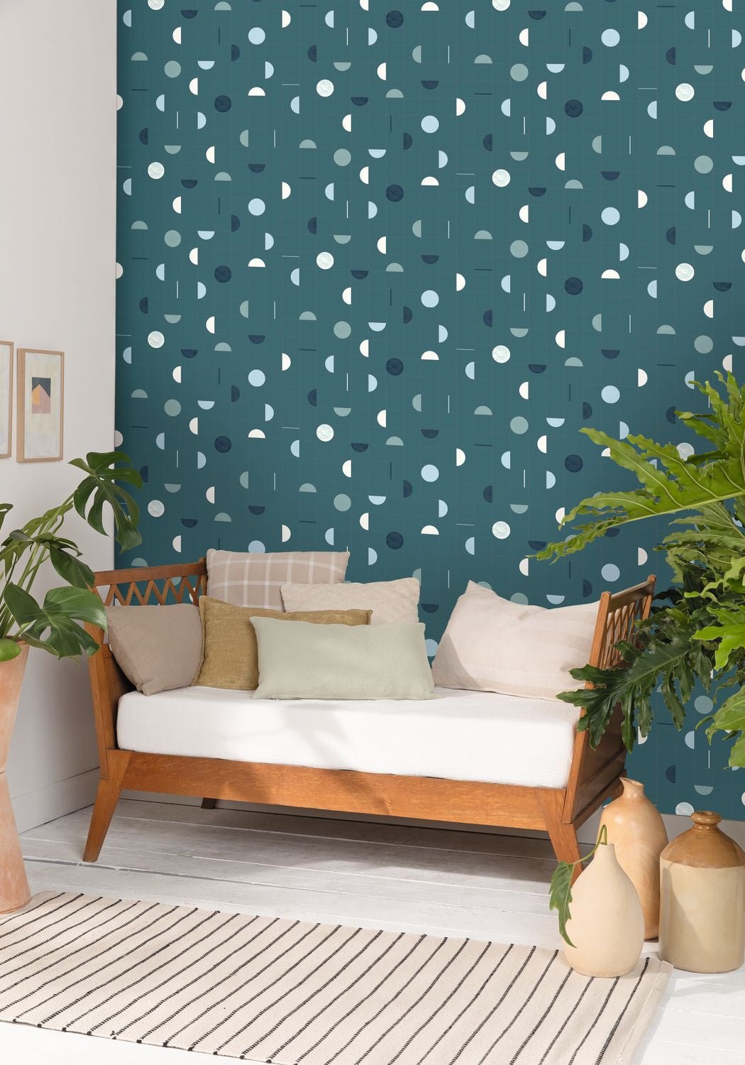 Jump Around Wallpaper - Bleu Canard - Caselio - 102866029