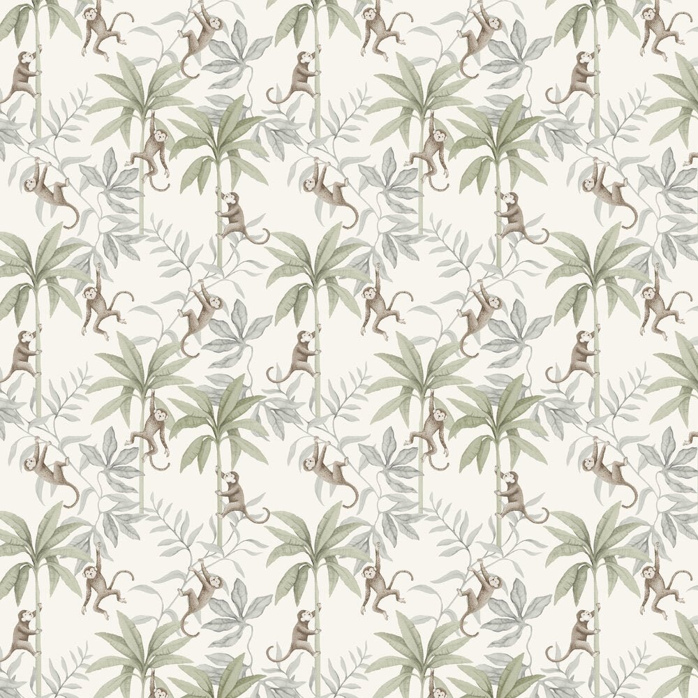Jungle Friends Wallpaper - Ivory - Boråstapeter - 6936 - Premier Wallcovering