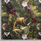 Jungle Monkey Emerald Velvet Fabric