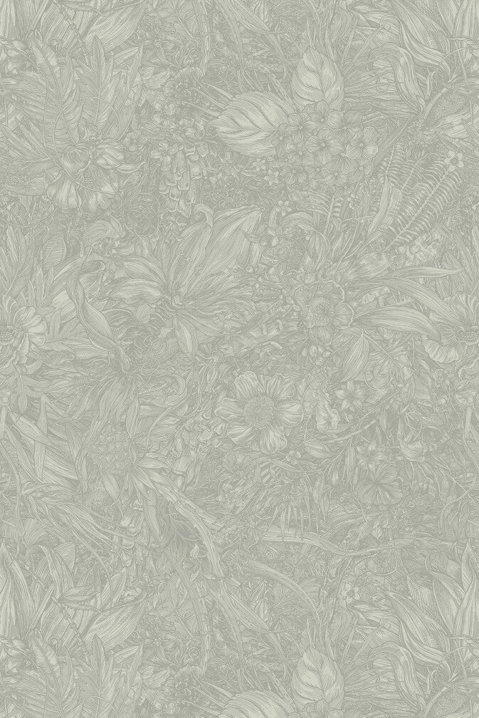 Jungle Tangle Superwide Wallpaper - Dusted Sage - Timorous Beasties - SWP/JGTL/DWN/04 - Premier Wallcovering