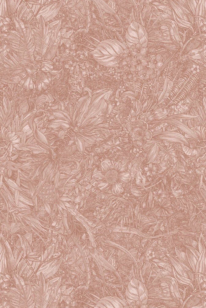 Jungle Tangle Superwide Wallpaper - Warm Russet - Timorous Beasties - SWP/JGTL/DWN/08 - Premier Wallcovering