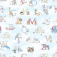 Just 4 Kids 2 Alphabet Wallpaper - Blue / Multi - Galerie - G56537 - Premier Wallcovering