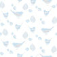 Just 4 Kids 2 Birds Wallpaper - Blue / White - Galerie - G56541 - Premier Wallcovering