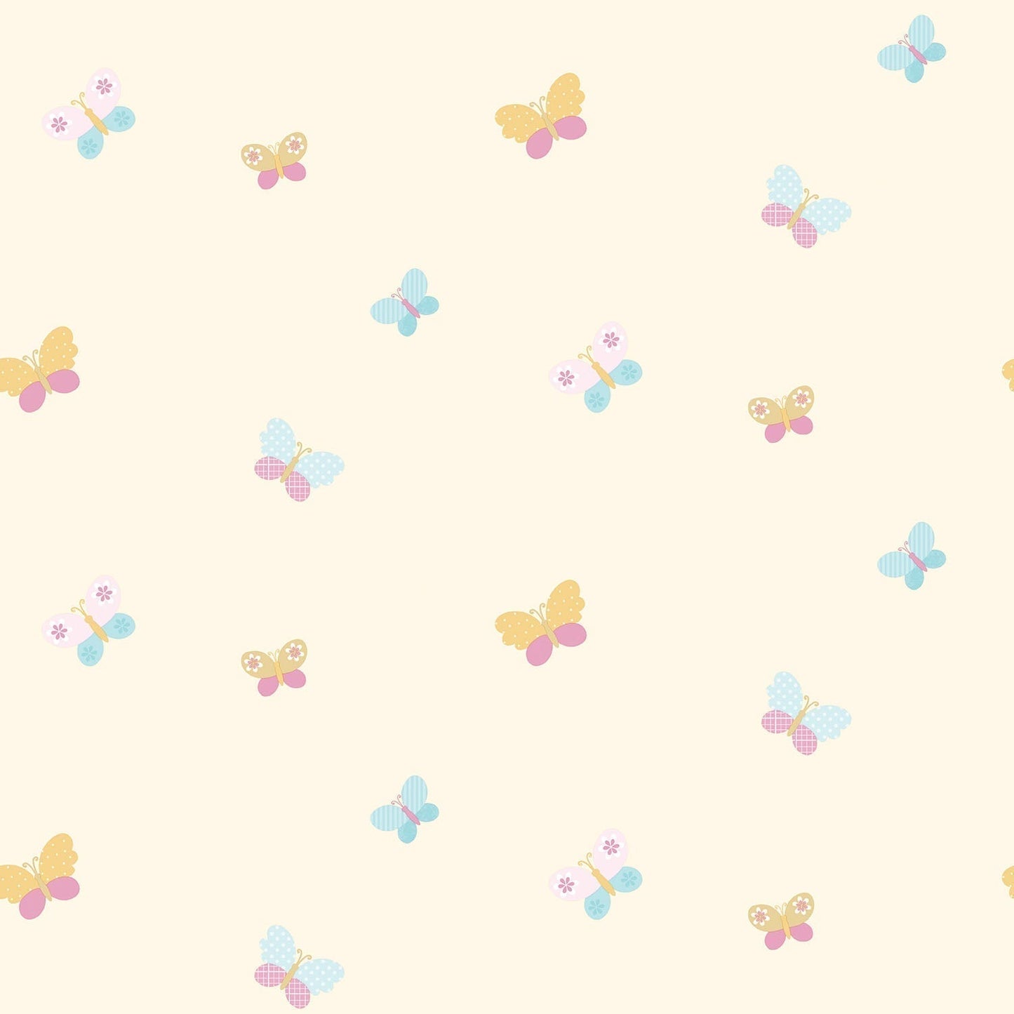 Just 4 Kids 2 Butterfly Wallpaper - Cream - Galerie - G56007 - Premier Wallcovering